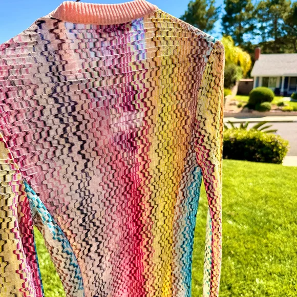 Missoni Cardigan Dress Multicolor Knit Longline Midi Size 38 US 0 2 XS NWT - Picture 8 of 10